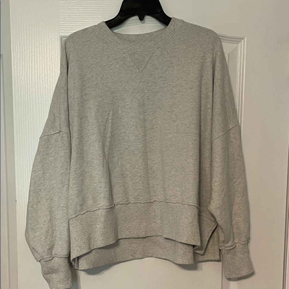 Light Gray Oversized Crewneck Sweatshirt